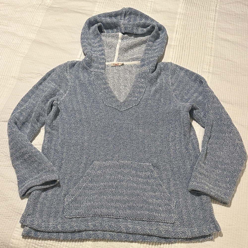 Faherty Blue Hooded Women's Sweater small